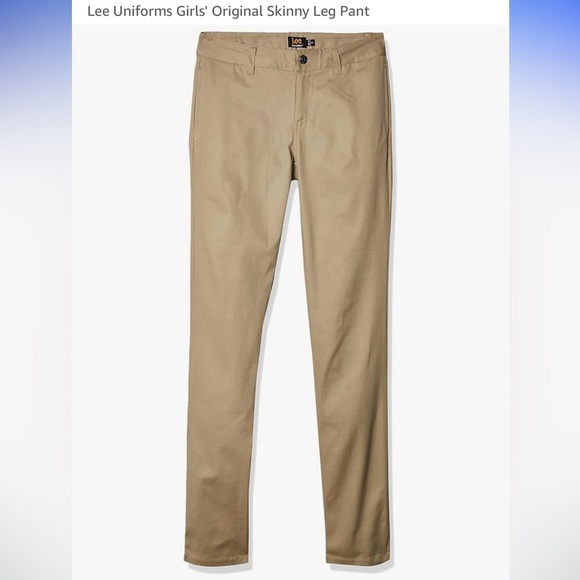 Lee Uniforms 3 Original Skinny Leg Juniors Khaki Tan Pants - Picture 8 of 8
